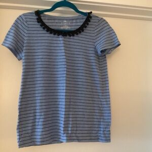 Talbots Blue Striped linen T-Shirt